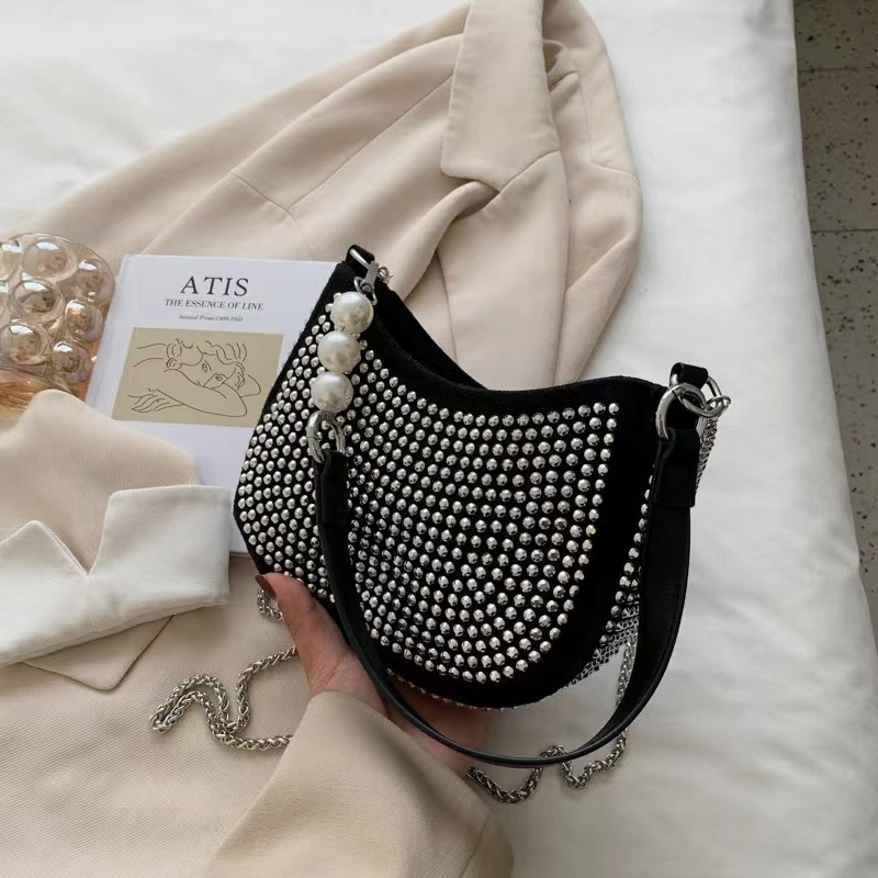 TFT AX200320 92983 AX983 T53 C1099 (3 MUAT 1 KG) Tas SELEMPANG Wanita Mutiara Manik Kekinian Talpan Rantai terbaru