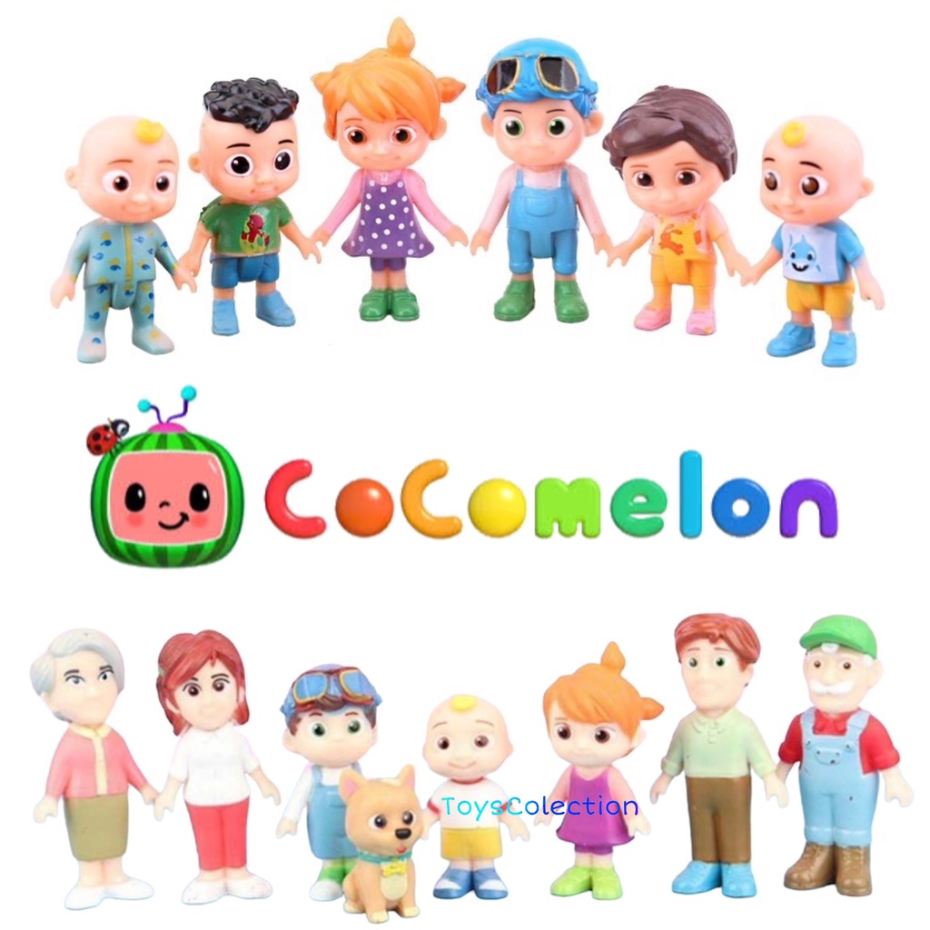 ACTION FIGURE COCOMELON COCO MELON SET 6 / 8 PCS TOPPER CAKE MAINAN ANAK PAJANGAN HIASAN MINIATUR
