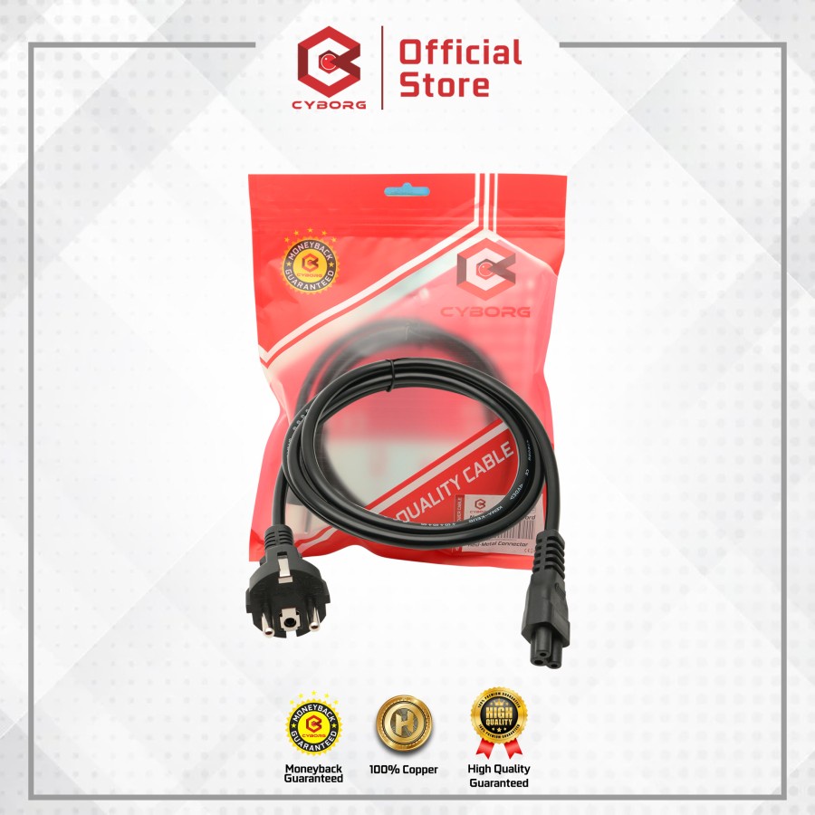 Cyborg Kabel Power Cord Untuk Adaptor Notebook / Laptop