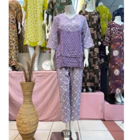 ((M-5-4 ♫♪> stelan CP standar putri diana warna soft//babydoll batik putri diana pekalongan//stelan 