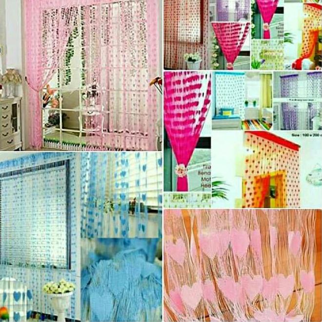 ₪ Tirai Benang / Tirai Benang Motif Love ヨ