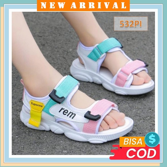 Sendal Gunung Anak Wanita Kasual Sandal Gunung Korea Glady Sandal Anak Cewek Cowok Karina Rem Pink T