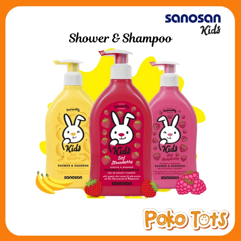 Sanosan Kids 2in1 Shower &amp; Shampoo 400ml Sabun dan Shampo Anak WHS