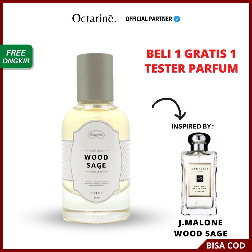 Parfum Wanita Pria Tahan Lama Aroma Segar, Floral by Octarine - Inspired by Jo Malone Wood Sage | Parfume Farfum Perfume Minyak Wangi Cewek Cowok Murah Original