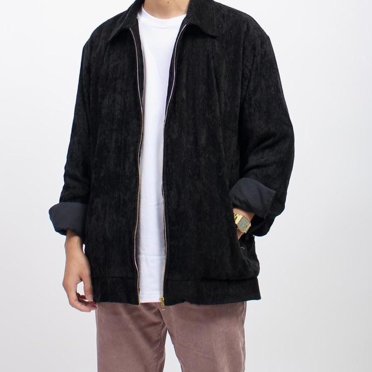 {TH.22De22q} Jaket Cowok Corduroy Jaket Pria Corduroy Outer Pria corduroy bahan halus dan tebal buka