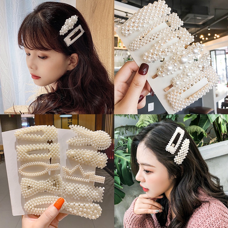 1 Pcs Korea Mutiara Jepit Rambut Korea Poni Samping Laut Bor Duckbill Clip Aksesoris Rambut