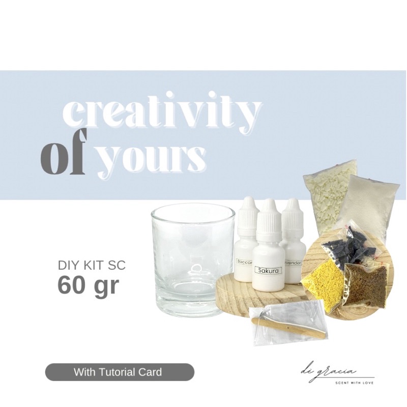 de gracia - Paket DIY Lilin Aromaterapi - DIY Kit Scented Candle 60gr