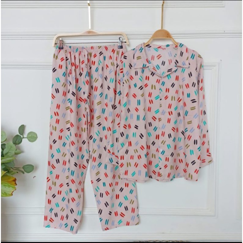 BAJU TIDUR PIYAMA RAYON WANITA SETELAN ADEM PAJAMAS MUSLIM BABYDOLL RAYON TWILL ONESET DAILYWEAR