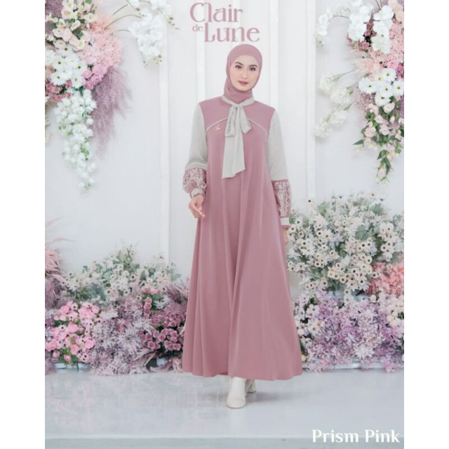 Open PO Gamis dewasa Couple sarimbit Clair De Lune by Aden hijab ( Dress only / Dress + Pashmina)