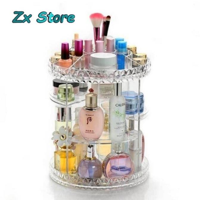Rak Kosmetik Diamond 360 Derajat / Rak Make Up putar 360 Derajat