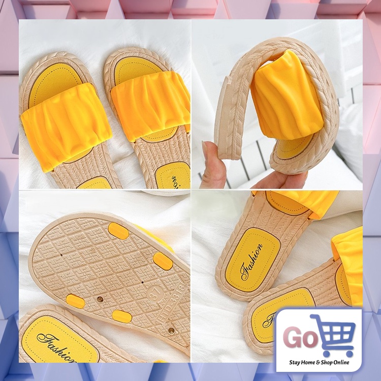 Go - S1049 Slip On Shoes / Sandal Karet Wanita / Sandal Fashion / Sandal Selop / Sandal Slop Warna