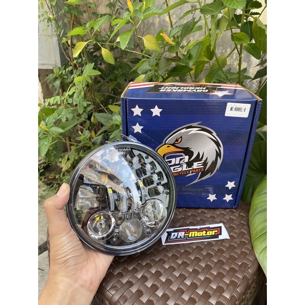 lampu depan Daymaker 5,75 inch iron eagle Headlight Lampu Depan Original Iron Eagle 16 led uk 5,7inc