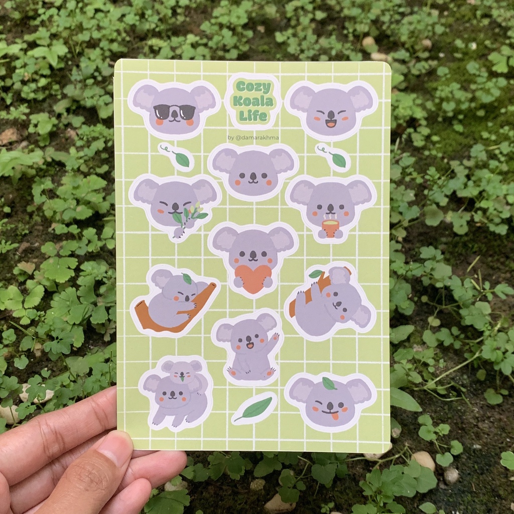 

Cozy Koala Life Journal Sticker Sheet - Stiker Planner Tema Koala by damarakhma
