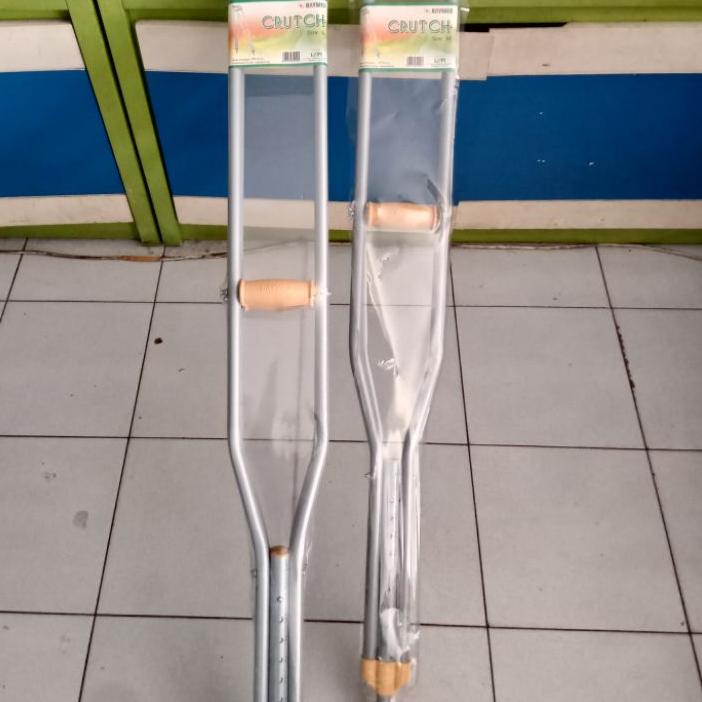 Original Best Tongkat Ketiak Alat Bantu Jalan / Egrang / Krek Ketiak / Kruk Ketiak Exp Baru