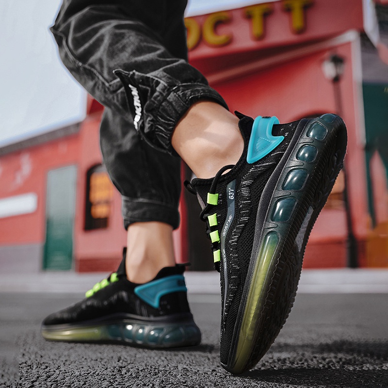 Highland Sepatu Sneakers Casual Pria Sepatu Cowok Hitam Sekolah Running Shoes Alas Jelly Men Sports Running Shoes MR504