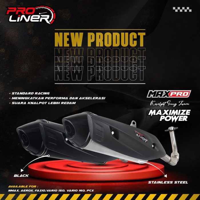 New! Knalpot Racing Proliner Vario 125 / Vario 150 2018 Max Pro #Original