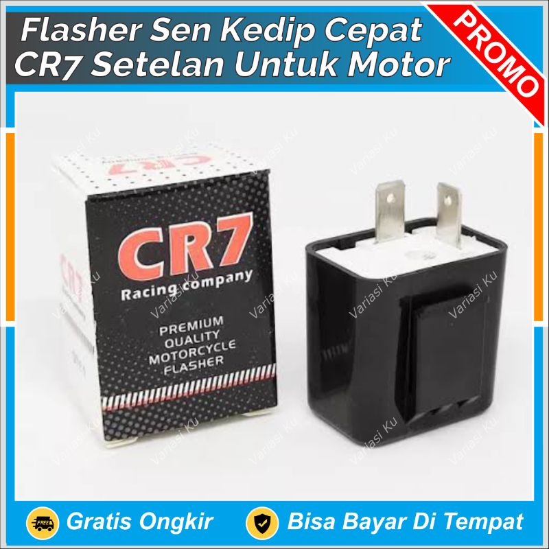 FLASHER SEN CR7 KEDIP CEPAT BISA DI SETEL ORIGINAL (ALAT PENGATUR KEDIP SEIN ATAU LAMPU LAIN) Supra,