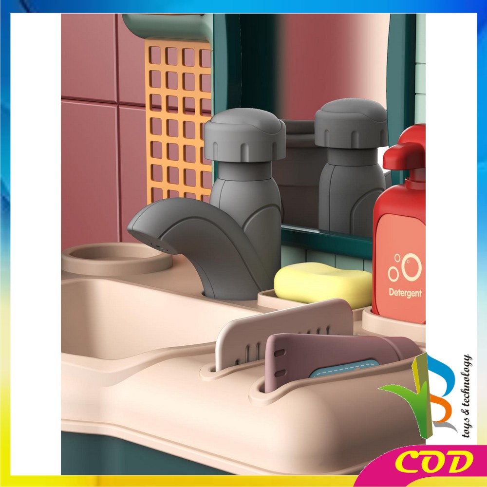 RB-M31 M109 Mainan Anak Kitchen Sink Tempat Cuci Piring Set Mainan Kran Air Wastafel BISA KELUAR AIR