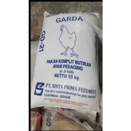 Pakan Ayam Garda GD-21 50kg Sinta Pakan Komplit Butiran Ayam Pedaging