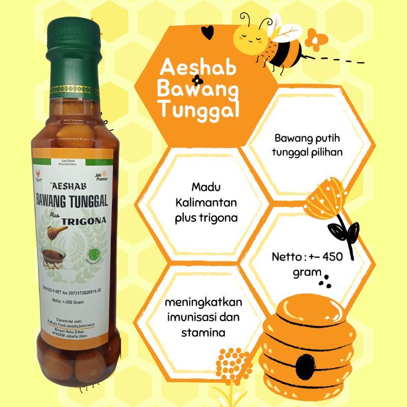 

Aeshab Madu Bawang Tunggal plus Propolis Trigona - Madu Bawang Lanang