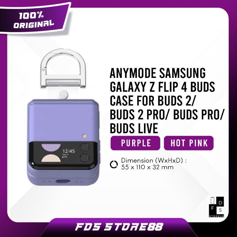 Anymode Samsung Galaxy Z Flip 4 Buds Case For Buds 2 | Buds 2 Pro | Buds Pro | Buds Live