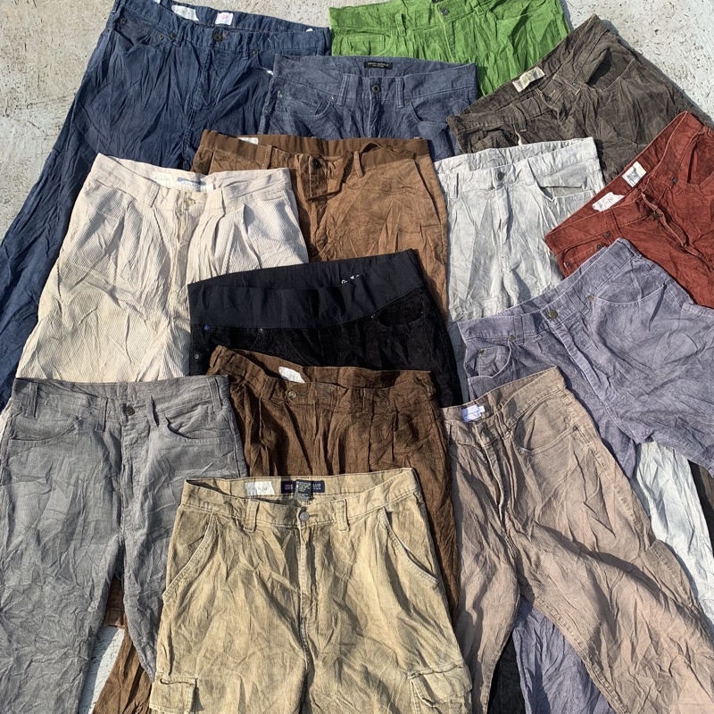 CELANA CORDUROY BRANDED SECOND