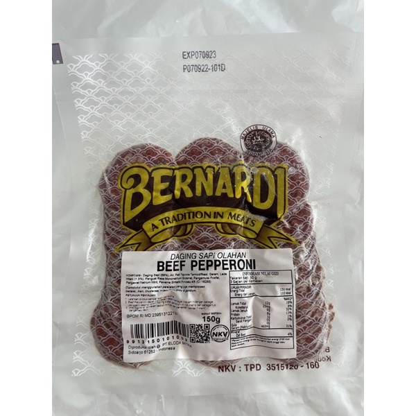 

Bernardi Beef Pepperoni 150gr