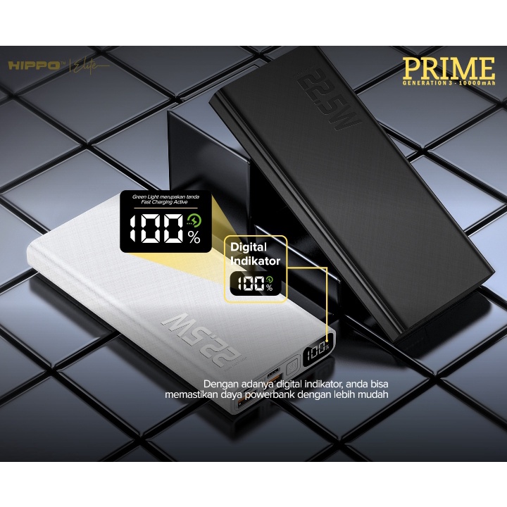 Hippo Elite Power bank Prime Gen 3 10.000mAh Fast Charging