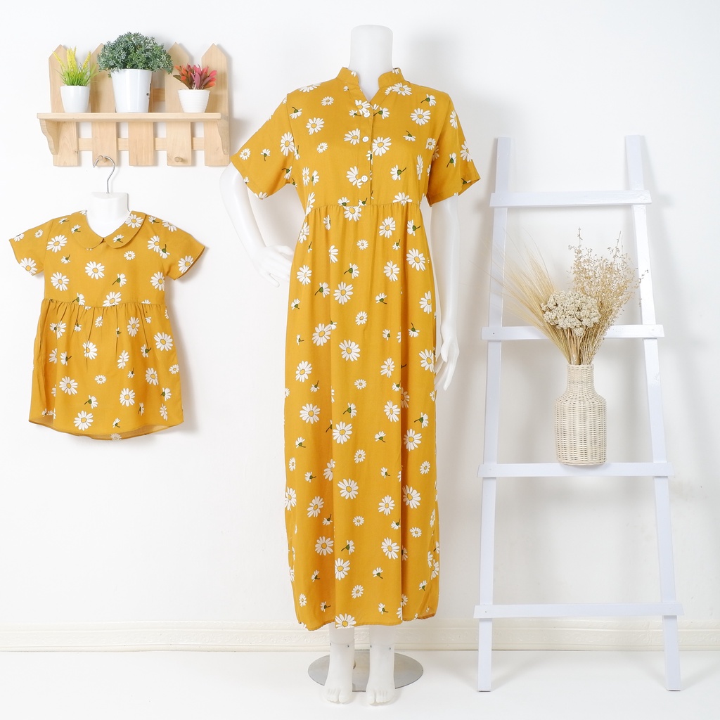Qanita Baju Couple ibu dan anak perempuan mom and kids | Daster Couple Ibu Anak | Dres Anak