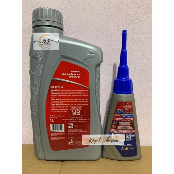 oli enduro matic G sae 20w-40 1 Liter &amp; Oli Gardan Federal 120ml Original