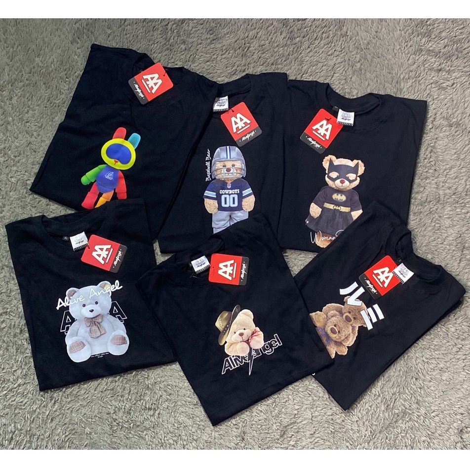 KAOS SIMPEL DISTRO ORIGINAL ALIVE ANGEL RABBIT PURPLE SIMPLE / TSHIRT SABLON KATUN / BONEKA KELINCI 