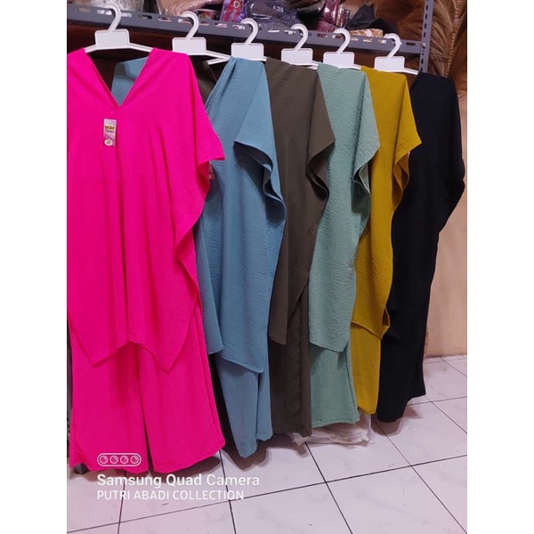 Setelan Nagita Long Square Crinkle Airflow Setelan kekinian