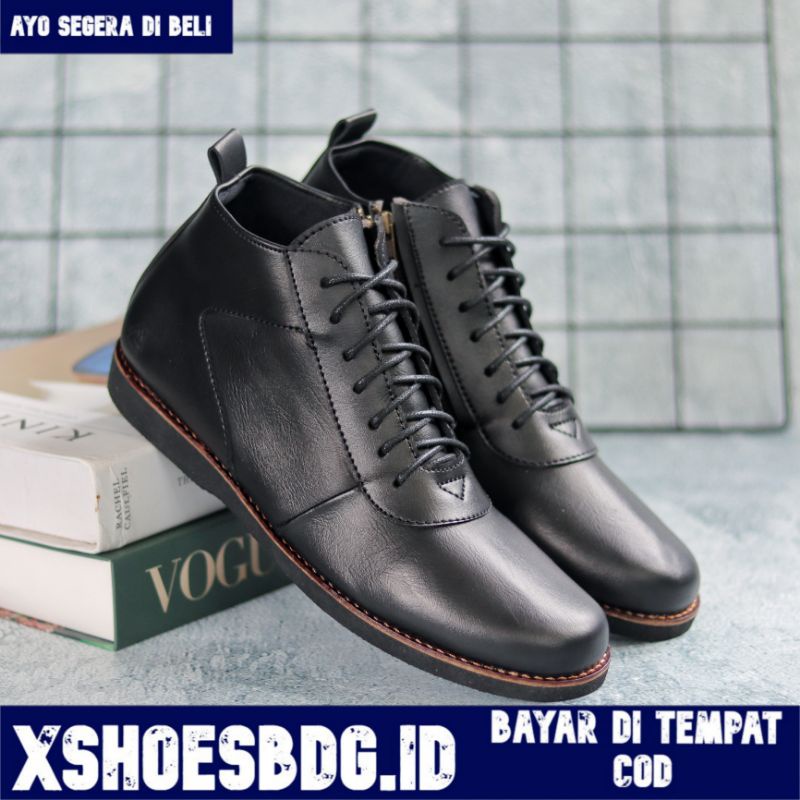 Sepatu Formal Casual Pria Boots Resleting Kulit Sintetis Antislip Original Santai Kerja Kuliah Kantor Touring Bikers Xshoesbdg.id x Ragnar