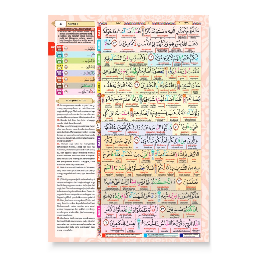 Al Quran Hafazan 8 Blok Transliterasi Latin A5