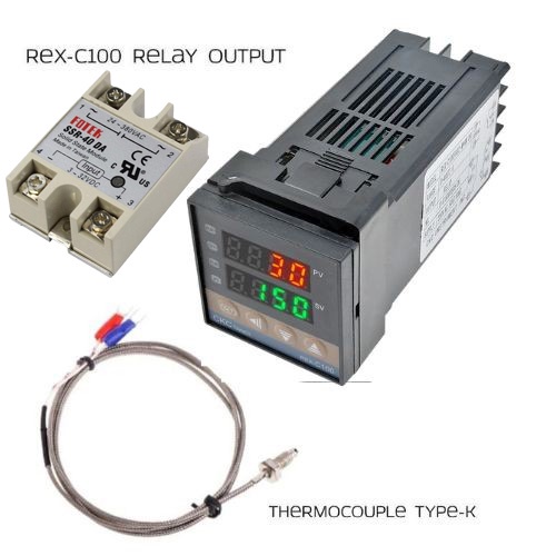 Paket PID Rex C100 Rex-C100 Temperatur Temperature Controller Fotek SSR-40DA K Thermocouple