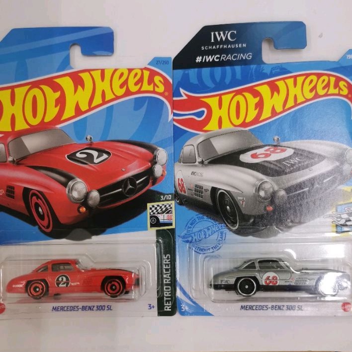 Diecast Hot Wheels MERCEDES BENZ 300 SL IWC Racing Silver Abu HW Hotwheels Mobil RED MERAH B 2023 RETRO RACERS L M 2021