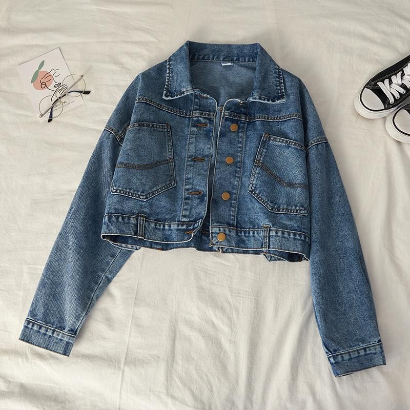 JAKET jeans wanita crop kekinian oversize terbaru 2023 korean style jaket jeans import wanita bangkok Jaket jeans cewek