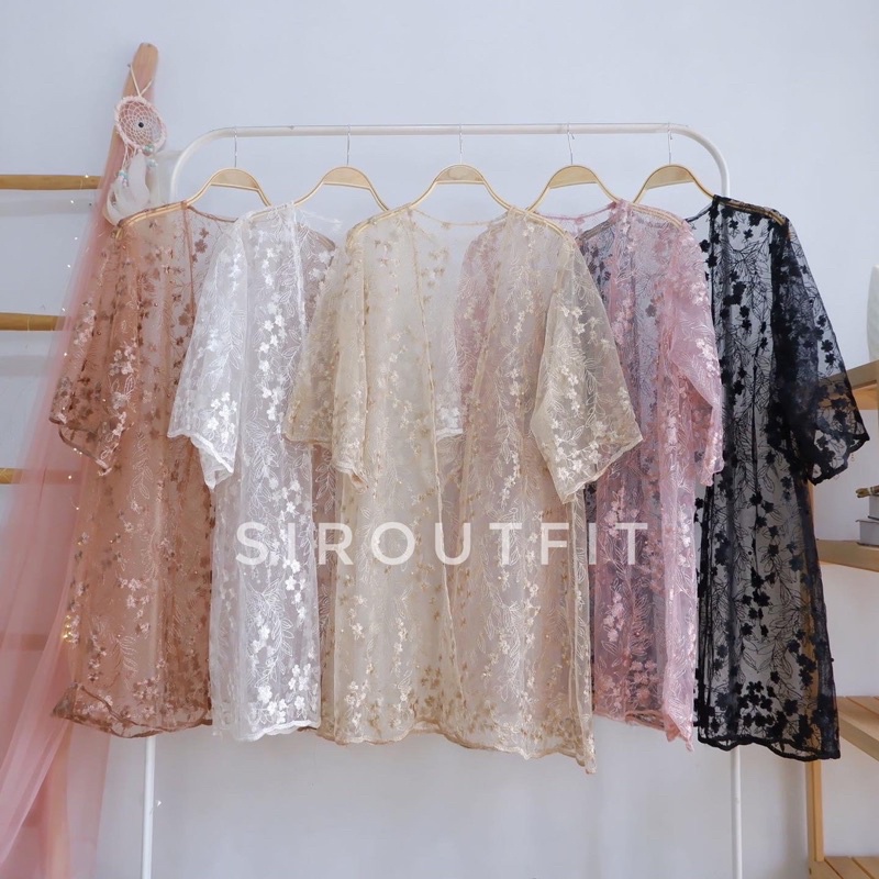 Milan brocade outer / Tulle bordir outer / outer cantik