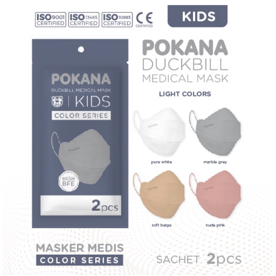Pokana DUCKBILL 4ply KIDS/ANAK Surgical Mask isi 2s