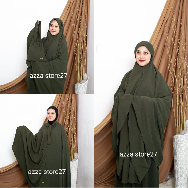 Mukena Dewasa Lesti Crinkle Airflow Premium 3in1 Jumbo Free Bros Cantik