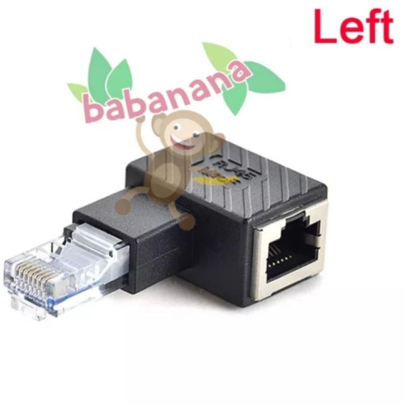 RJ45 LAN Elbow Direction Adapter Converter siku colokan 90 Degree