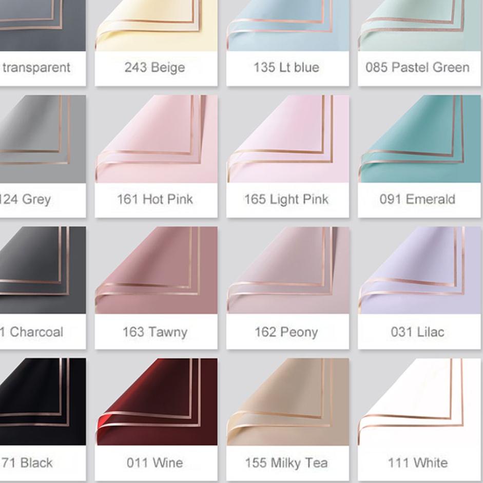 

☺_☻ KERTAS BUNGA LIST GOLD GDM (1 PACK = 20 PCS) FLOWER WRAP/ PEMBUNGKUS BUNGA WATERPROOF