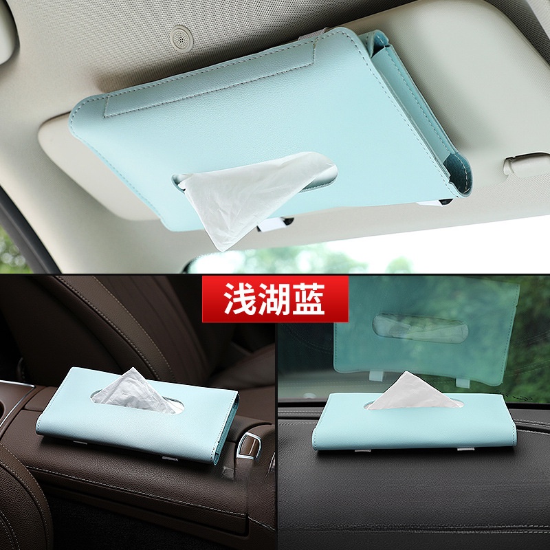 Box Handuk Kertas sun visor Mobil, Laci Kertas Belakang Jok Mobil, cover Handuk Kertas Kulit Mobil