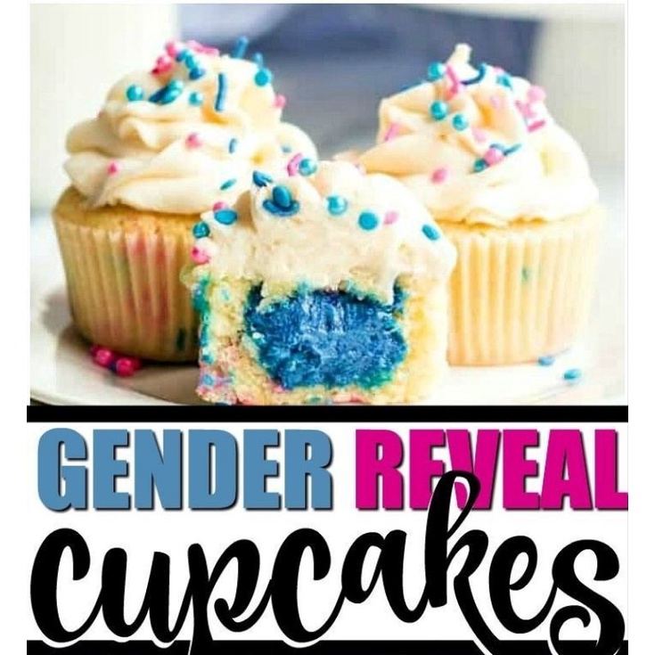 

refeveal gender cup cake// cup cake custom