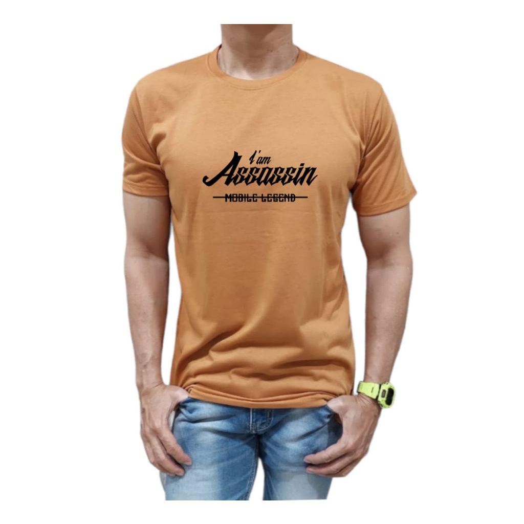 KAOS BAHAN KATUN KUALITAS PREMIUM MODEL I AM ASSASSIN MOBILE LEGEND NYAMAN DIPAKAI