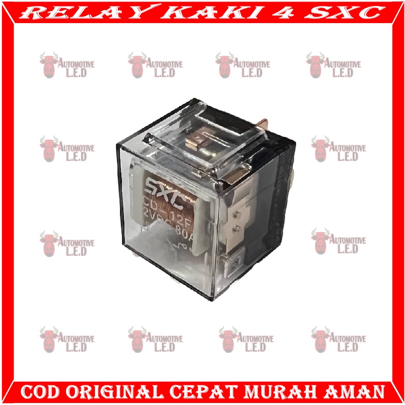 ORIGINAL RELAY KLAKSON 12 VOLT 80 AMPER PREMIUM QUALITY / Alarm Transparan Universal 12 Volt