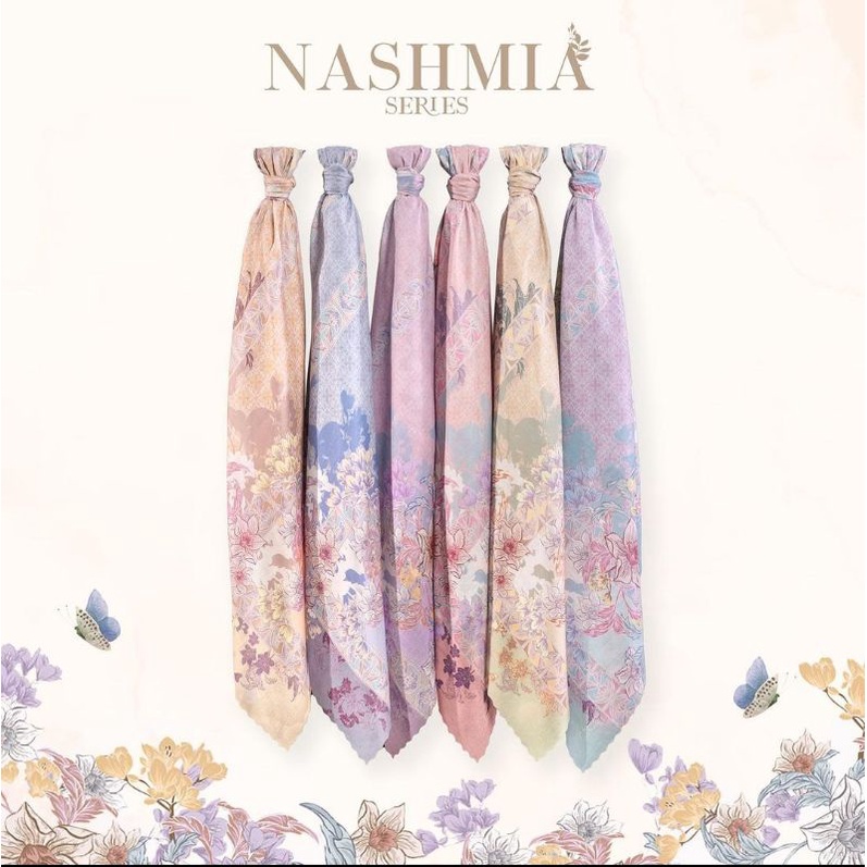 Motif Nashmia Hijab custom nama logo brand sendiri bahan voal ultima ultrafine jilbab kerudung voal 