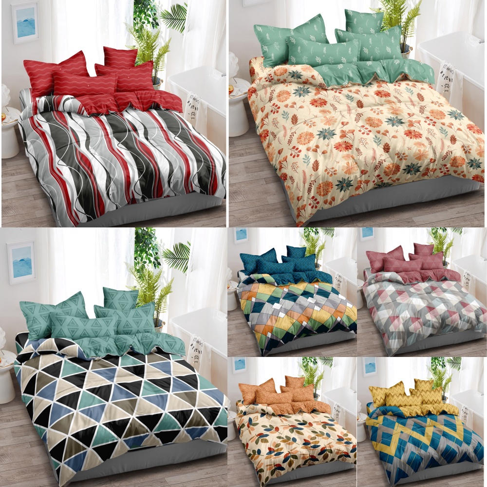 Aloha - Bed Cover SET SPREI FITTED King T20 / T25 (180x200) tinggi 20 / tinggi 25  Terlaris pilihan
