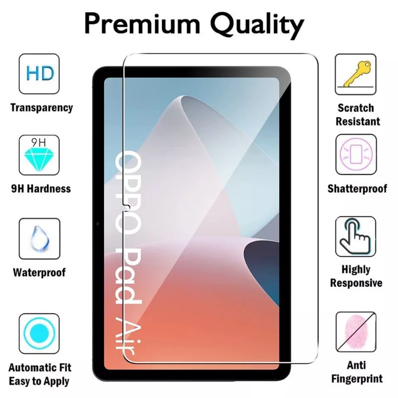 Tempered glass Oppo Pad / Oppo Pad Air 10.36 inch 2022 Antigores Screen Guard protector TG Bening Pelindung Layar tablet tab Kaca Antiblue blue light Silicon Case Softcase Silikon Casing Cover