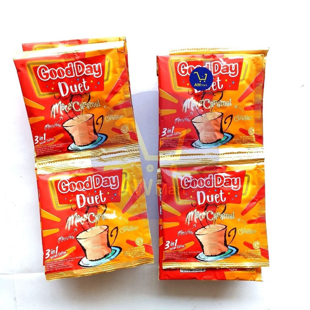 GOOD DAY DUET RENCENG ( ISI 10 SACHET X 22 GRAM ) - GOOD DAY DUET MOCA CARAMEL, CHOCO NUT